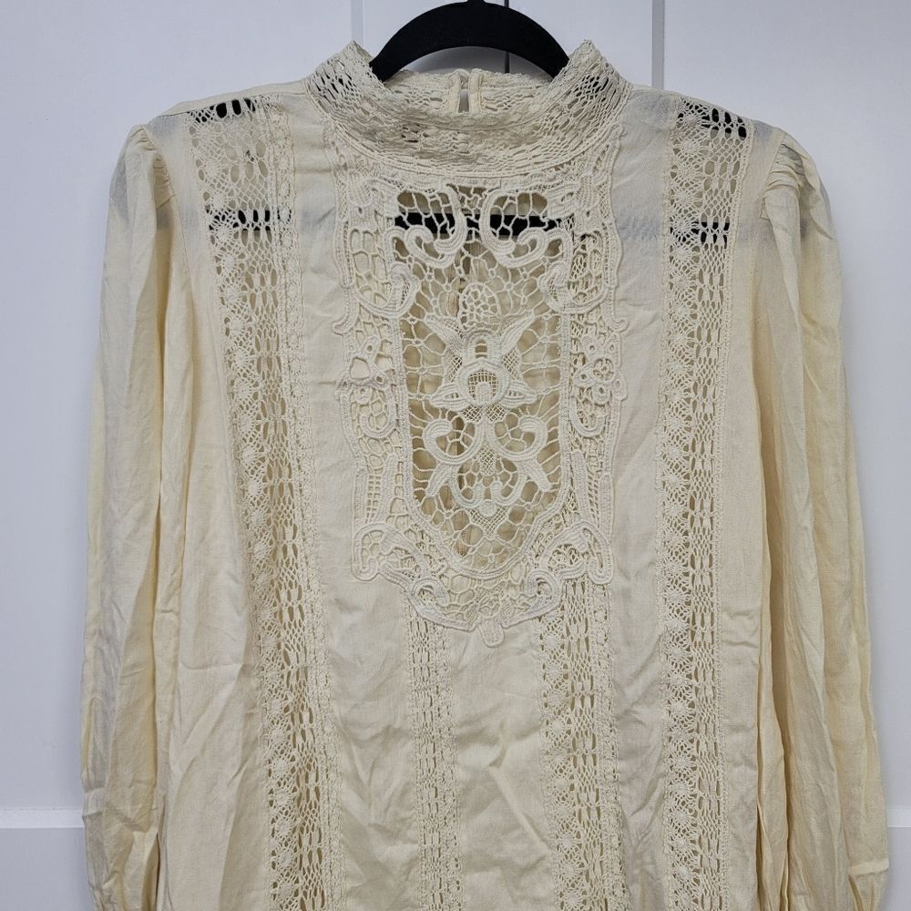 Free People Nwot Vienna crochet trim mini dress, medium - Picture 9 of 11
